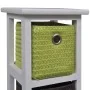 Storage shelf with colorful paulownia wood baskets by vidaXL, Lockers and storage cabinets - Ref: Foro24-241540, Price: 94,74...