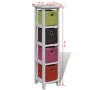 Storage shelf with colorful paulownia wood baskets by vidaXL, Lockers and storage cabinets - Ref: Foro24-241540, Price: 94,74...