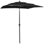 3-tier parasol with black aluminum pole 2x2 m by vidaXL, Umbrellas - Ref: Foro24-313850, Price: 57,86 €, Discount: %
