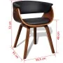 Dining chairs, set of 4, curved wood and artificial leather by vidaXL, dining chairs - Ref: Foro24-270547, Price: 686,46 €, D...
