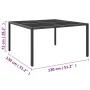 Steel and anthracite glass garden table 130x130x72 cm by vidaXL, Garden tables - Ref: Foro24-313093, Price: 154,40 €, Discoun...