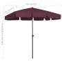 Sombrilla de playa rojo burdeos 200x125 cm de vidaXL, Sombrillas - Ref: Foro24-314731, Precio: 45,56 €, Descuento: %
