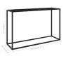 Schwarzer Konsolentisch aus gehärtetem Glas, 120 x 35 x 75 cm von vidaXL, Seitentische - Ref: Foro24-322816, Preis: 79,82 €, ...