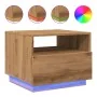 Handgefertigter Couchtisch mit LED-Lichtern aus Eichenholz, 50x49x40 cm. von , Couchtisch - Ref: Foro24-857709, Preis: 81,65 ...