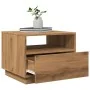 Handgefertigter Couchtisch mit LED-Lichtern aus Eichenholz, 50x49x40 cm. von , Couchtisch - Ref: Foro24-857709, Preis: 81,65 ...
