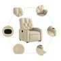 Verstellbarer Stoff-Liegesessel in Cremefarbe von , Sessel - Ref: Foro24-3204719, Preis: 280,42 €, Rabatt: %