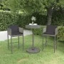 3-teiliges Garten-Barmöbel-Set und graue synthetische Rattankissen von vidaXL, Gartensets - Ref: Foro24-3094773, Preis: 242,2...