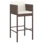 Garden bar set 5 pieces with brown synthetic rattan cushions by vidaXL, Garden sets - Ref: Foro24-3094774, Price: 405,41 €, D...