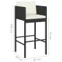 5-piece garden bar set and black synthetic rattan cushions by vidaXL, Garden sets - Ref: Foro24-3094775, Price: 394,52 €, Dis...