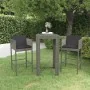 3-piece garden bar furniture set and gray synthetic rattan cushions by vidaXL, Garden sets - Ref: Foro24-3094779, Price: 264,...