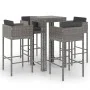 5-piece garden bar furniture set and gray synthetic rattan cushions by vidaXL, Garden sets - Ref: Foro24-3094782, Price: 409,...