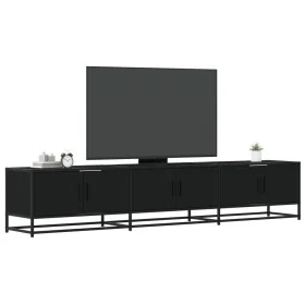 TV stand made of black engineered wood 210x35x41 cm by , TV Furniture - Ref: Foro24-3300790, Price: 146,69 €, Discount: %