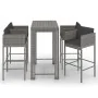 5-piece garden bar furniture set and gray synthetic rattan cushions by vidaXL, Garden sets - Ref: Foro24-3094785, Price: 418,...