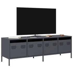Mueble de TV acero laminado en frío antracita 135x39x43,5 cm de , Muebles TV - Ref: Foro24-851306, Precio: 154,69 €, Descuent...