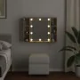 Mirror and LED wooden engineered oak artisan furniture 76x15x55cm by , Closets and storage - Ref: Foro24-857002, Price: 64,80...