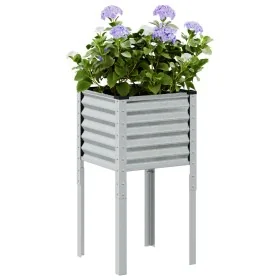 Pflanzgefäß aus verzinktem Stahl 45x45x88 cm von , Töpfe und Pflanzgefäße - Ref: Foro24-4008967, Preis: 41,21 €, Rabatt: %