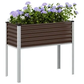 Braune Stahl-Pflanzschale 100x41x90 cm von , Töpfe und Pflanzgefäße - Ref: Foro24-4008971, Preis: 55,53 €, Rabatt: %