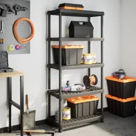 Estantería de 5 niveles PP negro 93,5x45,5x194,5 cm by , Industrial shelving - Ref: Foro24-4007261, Price: 116,39 €, Discount: %