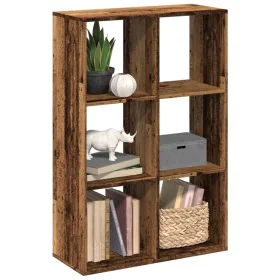 Librería divisora madera ingeniería envejecida 69,5x29x103,5 cm by , Bookcases and shelves - Ref: Foro24-858019, Price: 55,53...