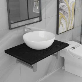 Conjunto de muebles de baño 2 piezas cerámica negro de , Muebles de baño - Ref: Foro24-279336, Precio: 83,70 €, Descuento: %