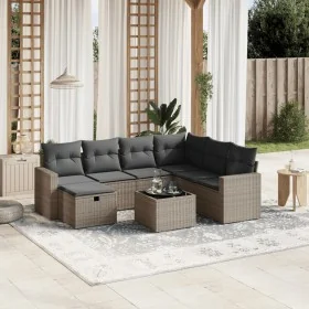 Set de sofás de jardín 8 pzas y cojines ratán sintético gris von , Gartensets - Ref: Foro24-3263536, Preis: 462,57 €, Rabatt: %