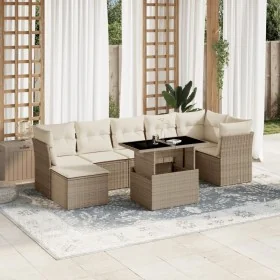 Set de sofás de jardín y cojines 8 piezas ratán sintético beige by , Garden sets - Ref: Foro24-3266748, Price: 552,57 €, Disc...