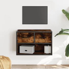 Mueble de TV madera y metal roble ahumado 60x31x39,5 cm by , TV Furniture - Ref: Foro24-848911, Price: 41,66 €, Discount: %
