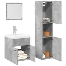 Badezimmermöbel-Set, 2-teilig, aus grauem Beton-Sperrholz. von , Badezimmermöbel - Ref: Foro24-3324867, Preis: 95,42 €, Rabat...