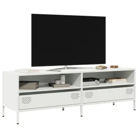 TV-Möbel aus kaltgewalztem weißem Stahl 135x39x43,5 cm von , TV-Möbel - Ref: Foro24-851339, Preis: 132,83 €, Rabatt: %