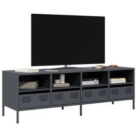 TV stand made of cold-rolled anthracite steel, 135x39x43.5 cm by , TV Furniture - Ref: Foro24-851330, Price: 157,09 €, Discou...