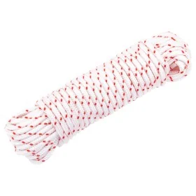 White and red nylon starter cord Ø4 mm 10 m by , Ropes and metal cords - Ref: Foro24-4100612, Price: 9,03 €, Discount: %
