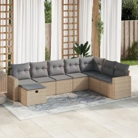 Set de sofás de jardín y cojines 8 piezas ratán sintético beige de , Conjuntos de jardín - Ref: Foro24-3325435, Precio: 522,0...