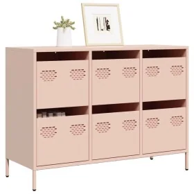 Cold-rolled steel sideboard in pink 101.5x39x73.5 cm by , Sideboards - Ref: Foro24-851263, Price: 131,81 €, Discount: %