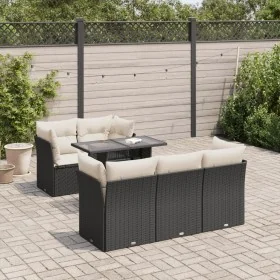 6-piece garden sofa set with black synthetic rattan cushions by , Garden sets - Ref: Foro24-3326097, Price: 438,90 €, Discoun...