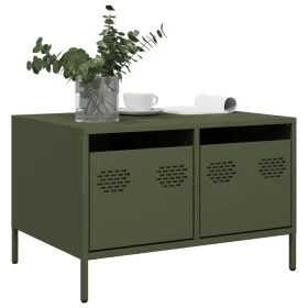 TV-Möbel aus kaltgewalztem Stahl in Olivgrün, 68x50x43,5 cm. von , TV-Möbel - Ref: Foro24-851242, Preis: 80,39 €, Rabatt: %