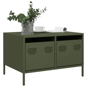TV stand made of cold-rolled steel in olive green, measuring 68x50x43.5 cm. by , TV Furniture - Ref: Foro24-851242, Price: 80...