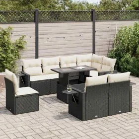 Set Gartensofas mit Kissen 9 Stück synthetisches Rattan schwarz von , Gartensets - Ref: Foro24-3326497, Preis: 625,93 €, Raba...