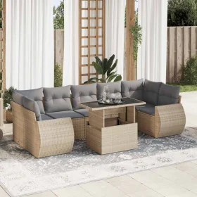 Set of garden sofas and cushions 8 pieces synthetic rattan beige by , Garden sets - Ref: Foro24-3326600, Price: 583,73 €, Dis...