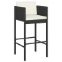 7-teiliges Gartenbar-Set und schwarze synthetische Rattankissen von vidaXL, Gartensets - Ref: Foro24-3094796, Preis: 592,84 €...