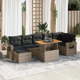Set de sofás de jardín y cojines 8 piezas ratán sintético gris by , Garden sets - Ref: Foro24-3327182, Price: 525,15 €, Disco...