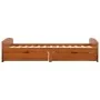 Bed frame with 2 drawers made of honey brown pine wood 90x200 cm by vidaXL, Beds and slatted bases - Ref: Foro24-322156, Pric...