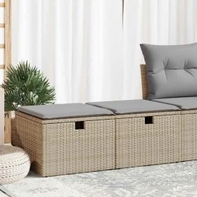 Set garden sofas and cushions 2 pcs synthetic rattan acacia beige by , Garden sets - Ref: Foro24-3328672, Price: 107,46 €, Di...