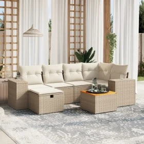 Set sofás de jardín 7 piezas y cojines ratán sintético beige von , Gartensets - Ref: Foro24-3265174, Preis: 501,74 €, Rabatt: %