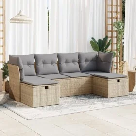 Set of garden sofas with cushions 6 pcs synthetic rattan beige by , Garden sets - Ref: Foro24-3325325, Price: 356,03 €, Disco...