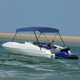Bimini Top 2 Schleifen marineblau 180x150x110 cm von vidaXL, Aufbewahrungsabdeckungen für Boote - Ref: Foro24-93128, Preis: 1...