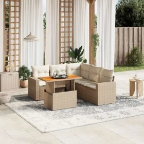 Juego de sofás jardín con cojines 6 pzas ratán sintético beige von , Gartensets - Ref: Foro24-3271310, Preis: 470,44 €, Rabat...