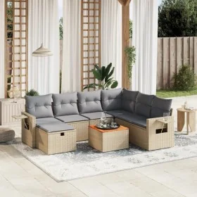 Juego de sofás jardín con cojines beige mezcla 8 pzas ratán PE by , Garden sets - Ref: Foro24-3264965, Price: 482,86 €, Disco...