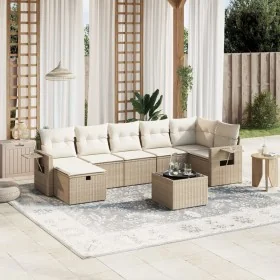 Set of garden sofas with beige cushions 8 pcs PE rattan by , Garden sets - Ref: Foro24-3263824, Price: 541,84 €, Discount: %