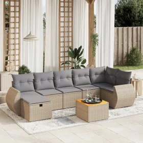 Juego de sofás jardín con cojines beige mezcla 8 pzas ratán PE von , Gartensets - Ref: Foro24-3265070, Preis: 508,21 €, Rabat...