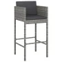Garden bar furniture set 5 pieces and gray synthetic rattan cushions by vidaXL, Garden sets - Ref: Foro24-3094805, Price: 505...